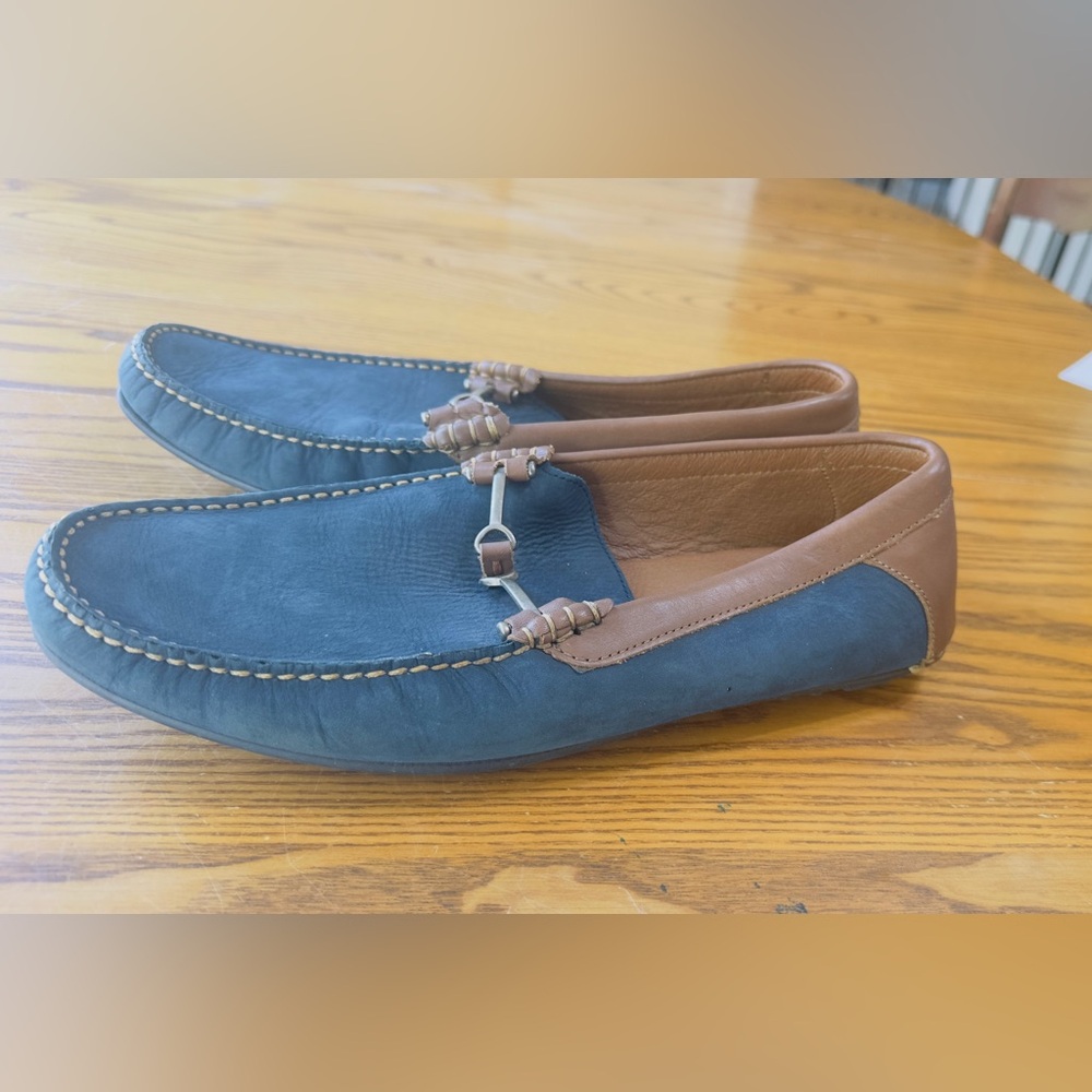 Ferrato Elegant Blue and Brown Men's Loafers (shoe12)